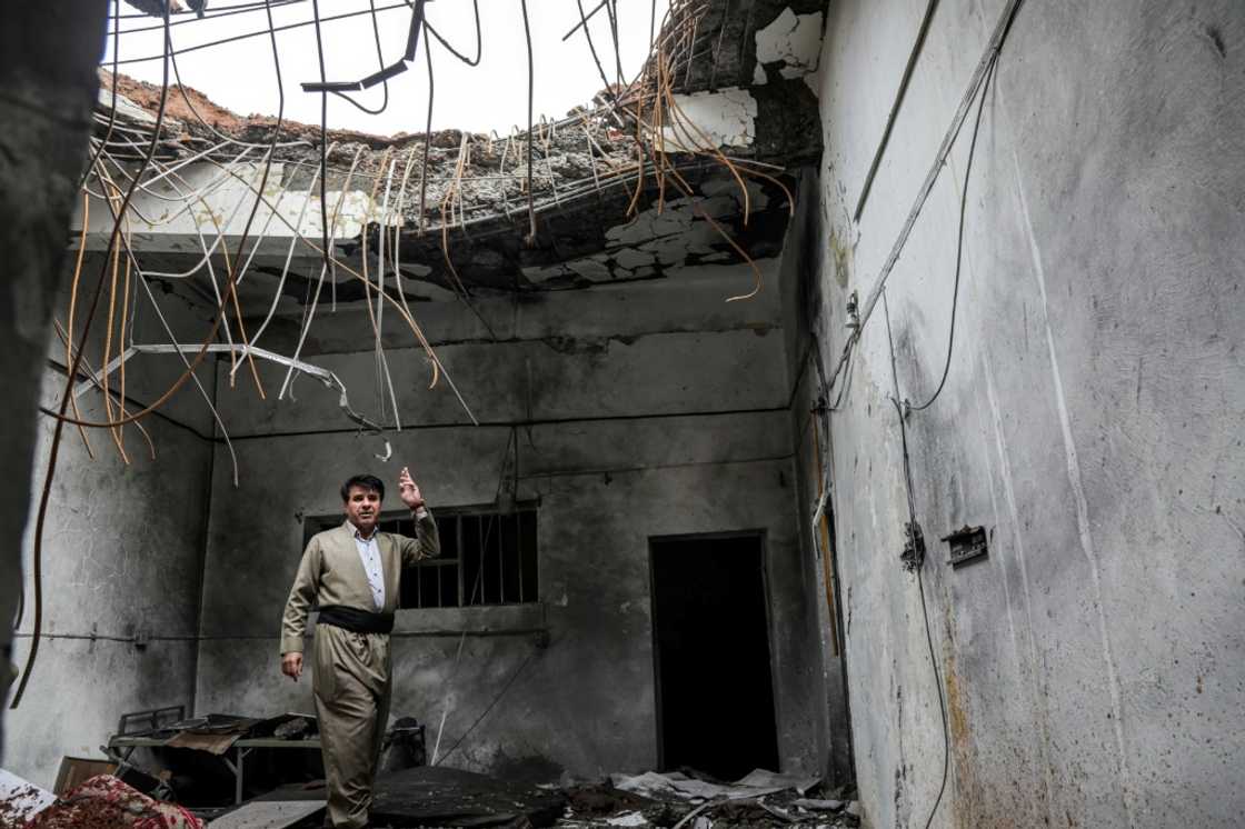 The Iranian strikes caused the roof to cave in at the PDKI headquarters