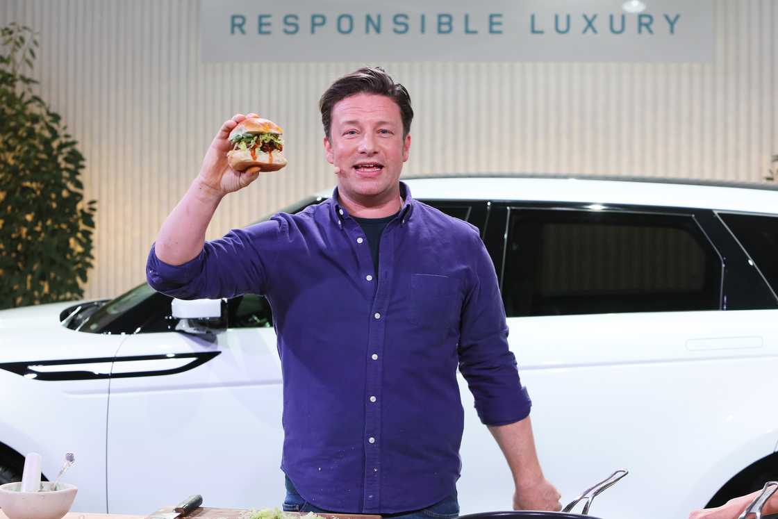 Jamie Oliver creates the ultimate veggie burger as part of the Evoque Experience launching the new Range Rover Evoque