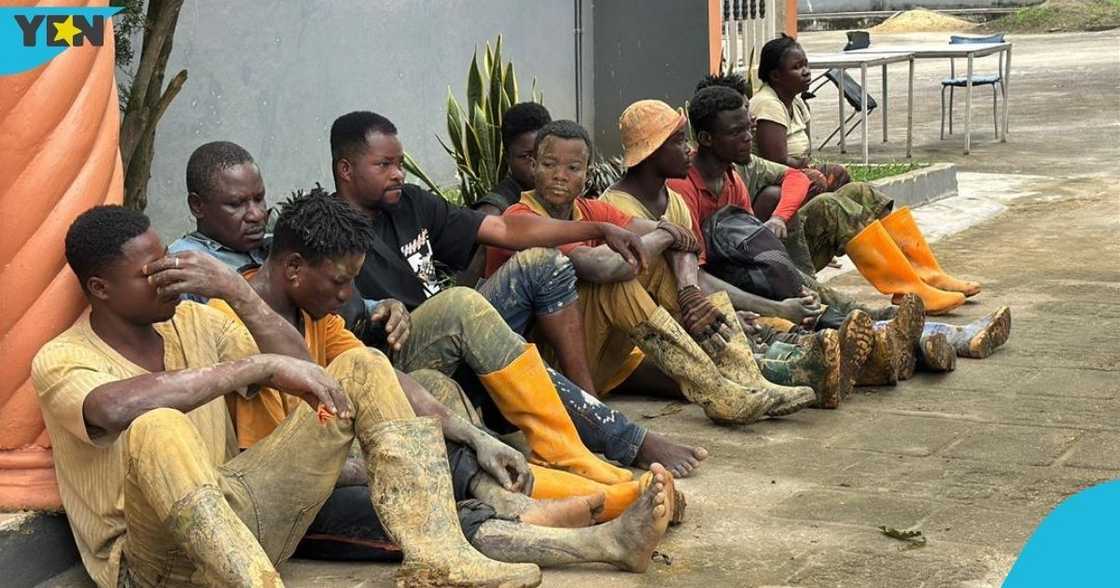 Illegal miners, anti-galamsey, arkwa Nsuaem, Western Region, Ghana Rubber Estate Limited Illegal miners, anti-galamsey, arkwa Nsuaem, Western Region, Ghana Rubber Estate Limited