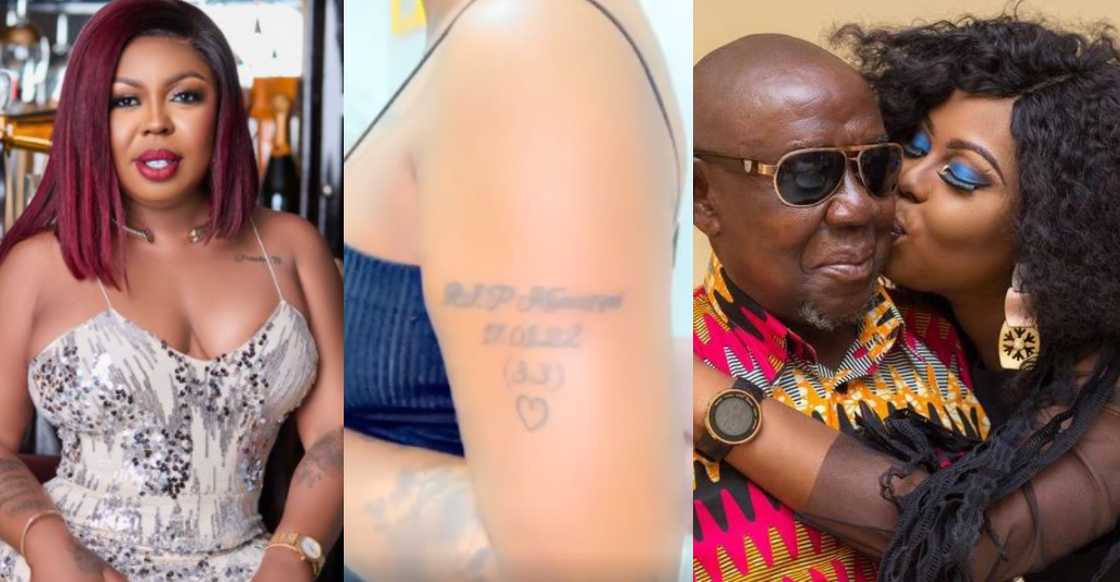 Afia gets tattoo after father's demise Afia gets tattoo after father's demise