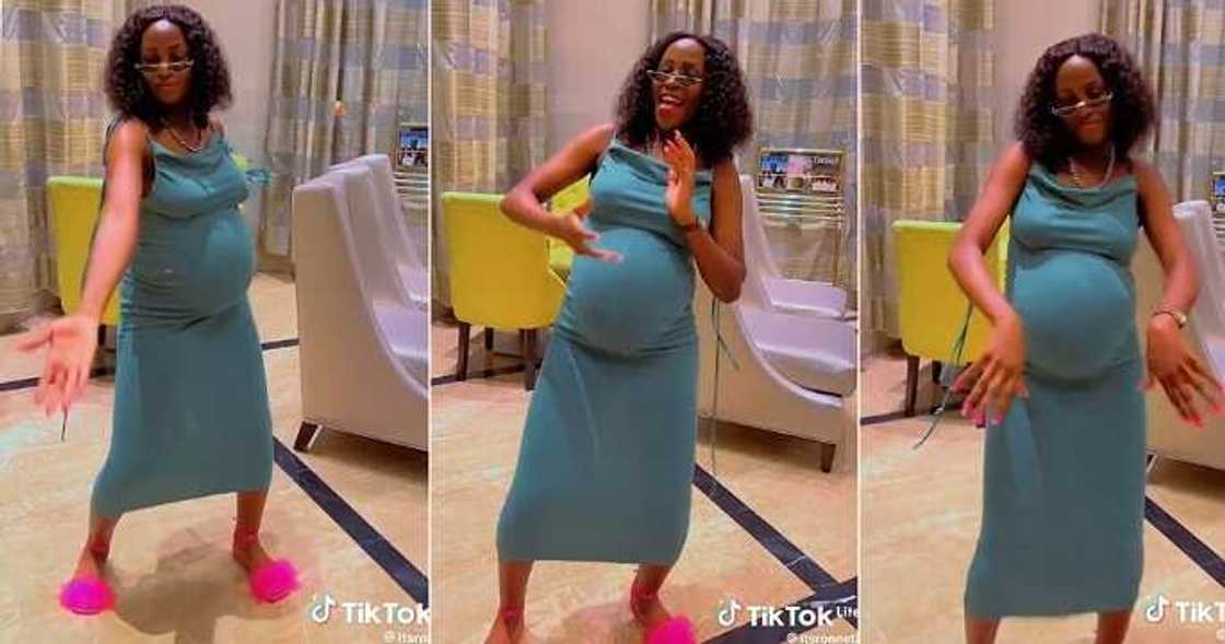 Pregnant woman shows off her dance moves
Photo credit: @itsronnet2/TikTok.