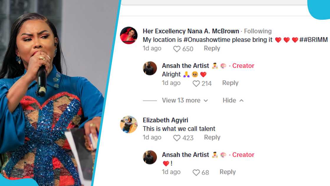 Nana Ama McBrown, Ansah the Artist, McBrown before, McBrown after Nana Ama McBrown, Ansah the Artist, McBrown before, McBrown after