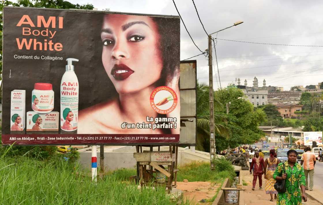 The World Health Organization says skin whitening products are commonly used in African, Asian and Caribbean countries including Cameroon and Ivory Coast (pictured) The World Health Organization says skin whitening products are commonly used in African, Asian and Caribbean countries including Cameroon and Ivory Coast (pictured)
