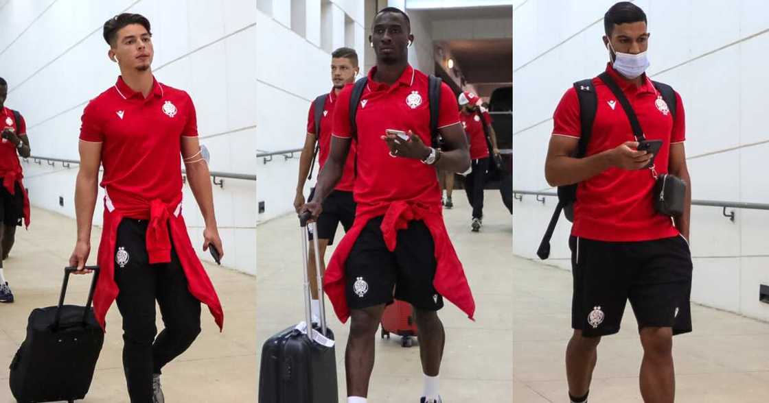 Wydad players travelling. SOURCE: Facebook/ Wydad Athletic Club - WAC