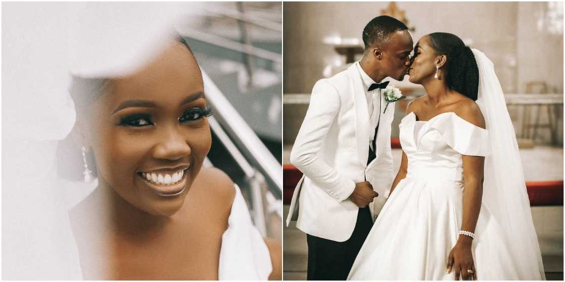 Nigerian lady sends social media into frenzy as she marries her heartthrob, shares adorable wedding photos