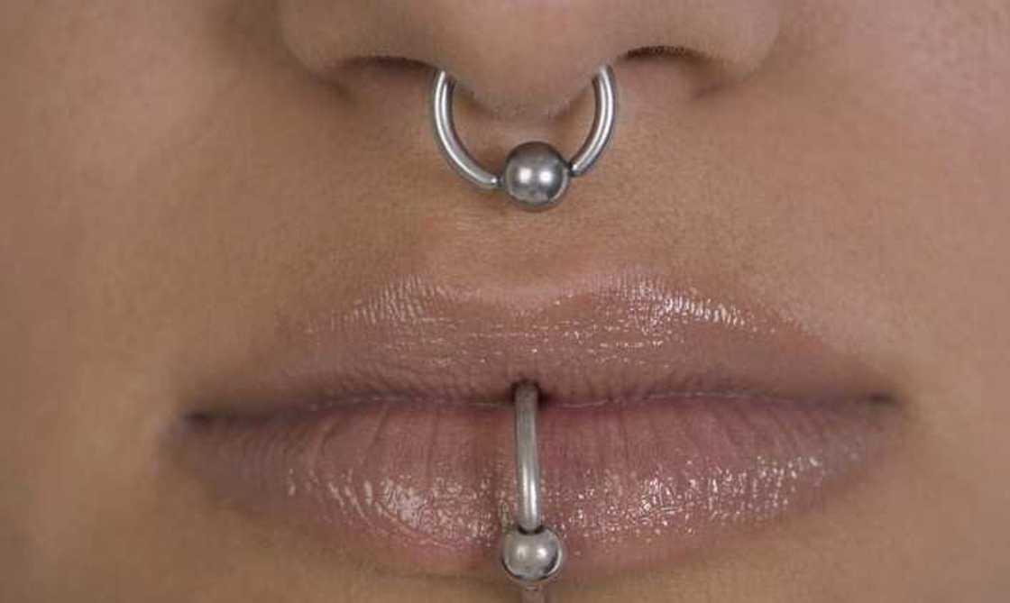 Facial piercings