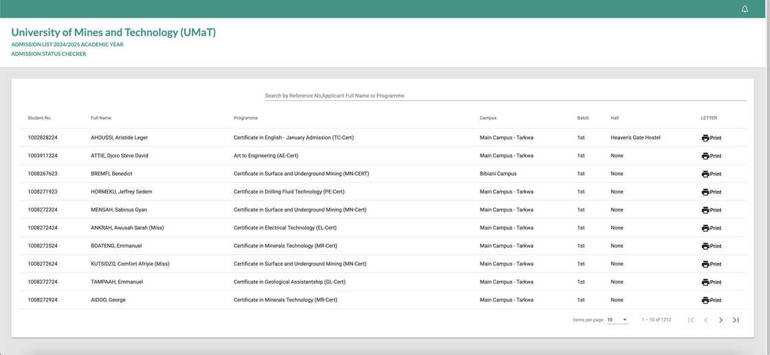 How to check UMaT admission list How to check UMaT admission list