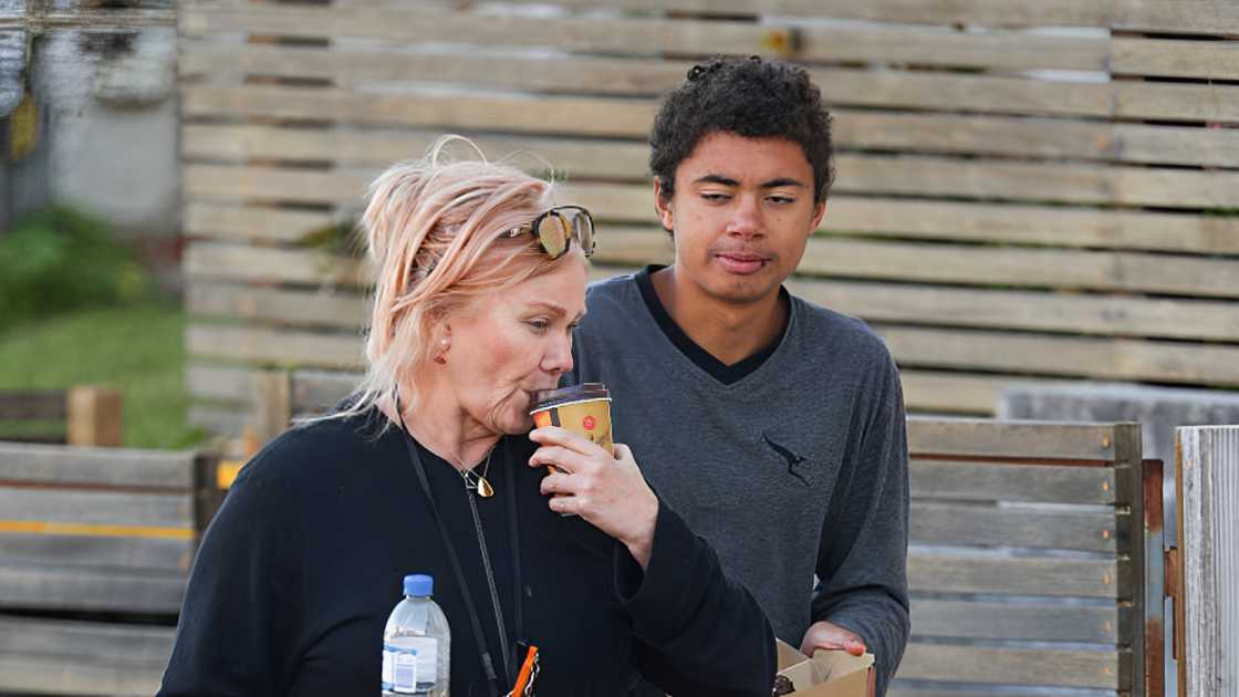 Deborra-Lee Furness and son Oscar Jackman