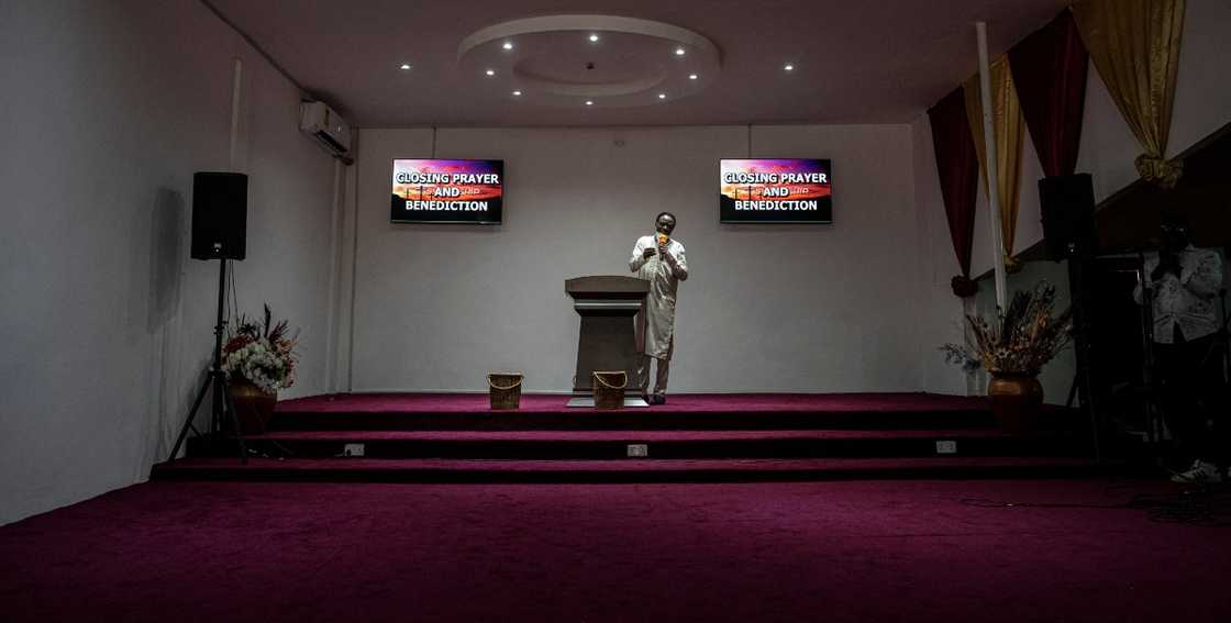 Ghanaian pastor preaching Ghanaian pastor preaching