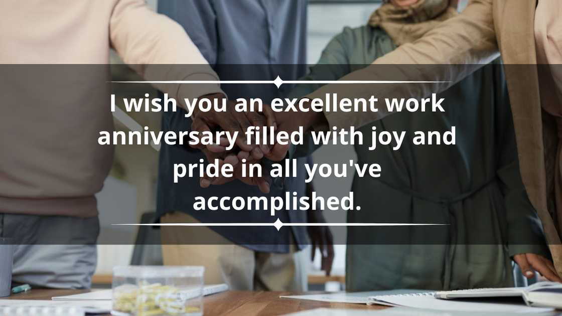 work anniversary messages