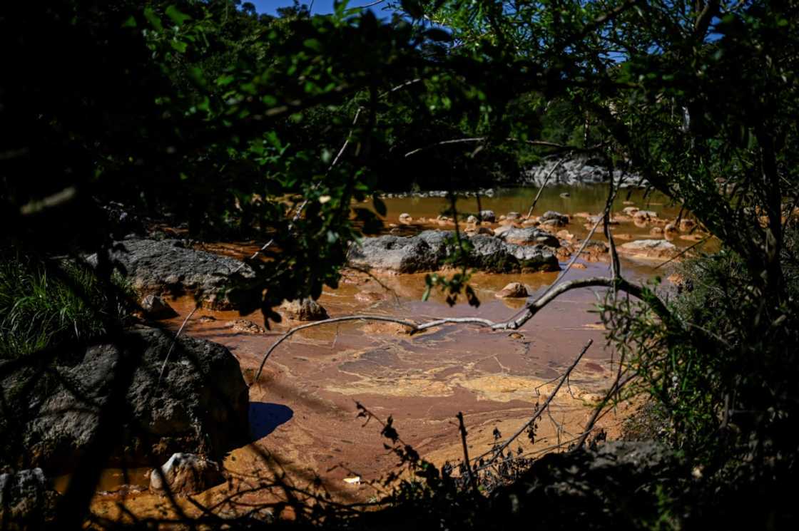 The San Sebastian River is contaminated from mining activity, as seen here on December 5, 2024 The San Sebastian River is contaminated from mining activity, as seen here on December 5, 2024