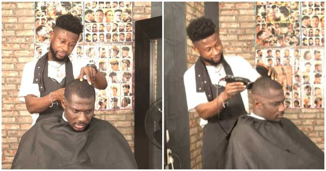 Photo of Ghanaian barber