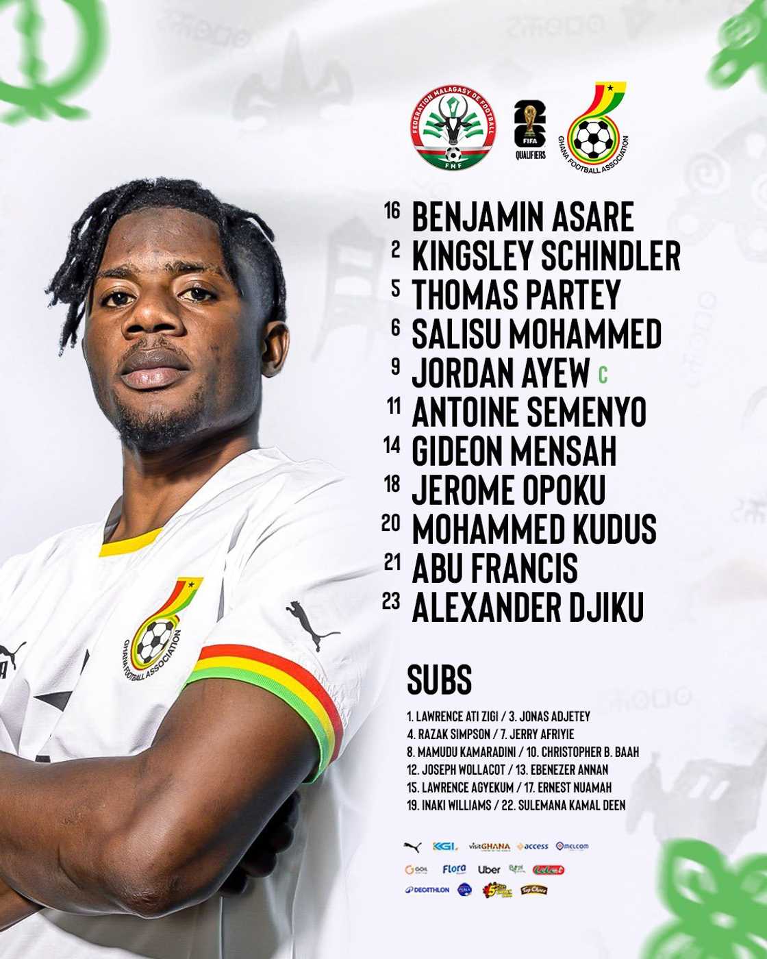 Benjamin Asare started for the Black Stars in the Madagascar 0 Ghana 3 World Cup qualifier on March 24, 2025 in Al Hoceima, Morocco Benjamin Asare started for the Black Stars in the Madagascar 0 Ghana 3 World Cup qualifier on March 24, 2025 in Al Hoceima, Morocco