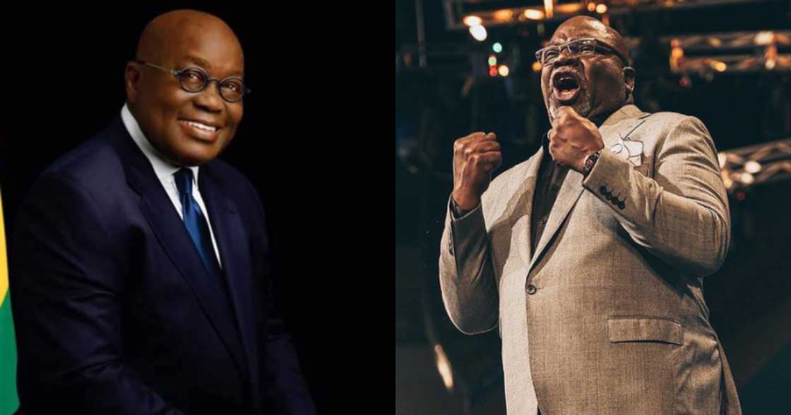 Nana Akufo-Addo (L) and TD Jakes (R)