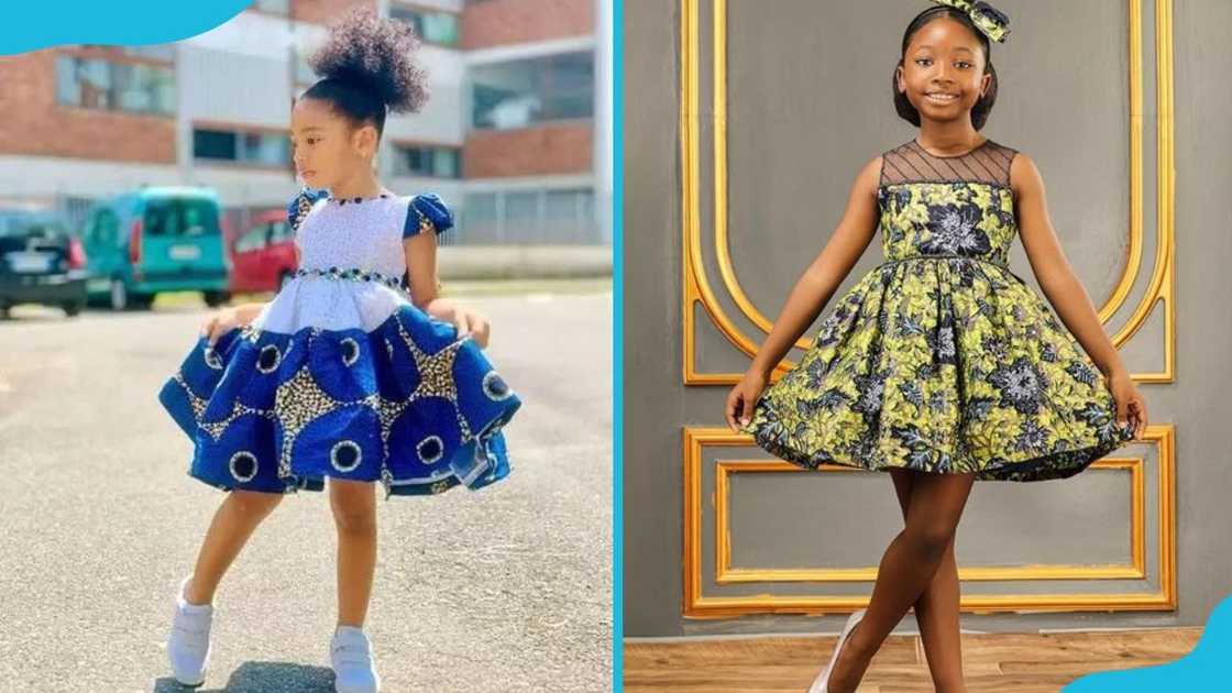 Young girls with their Ankara dresses Young girls with their Ankara dresses