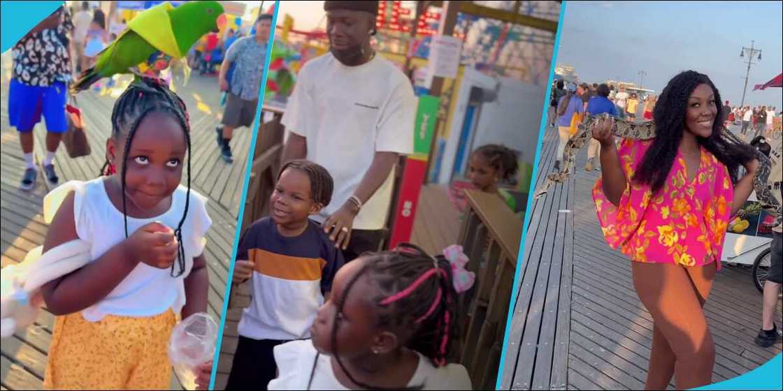 Stonebwoy and his family enjoy themselves at a park Stonebwoy and his family enjoy themselves at a park