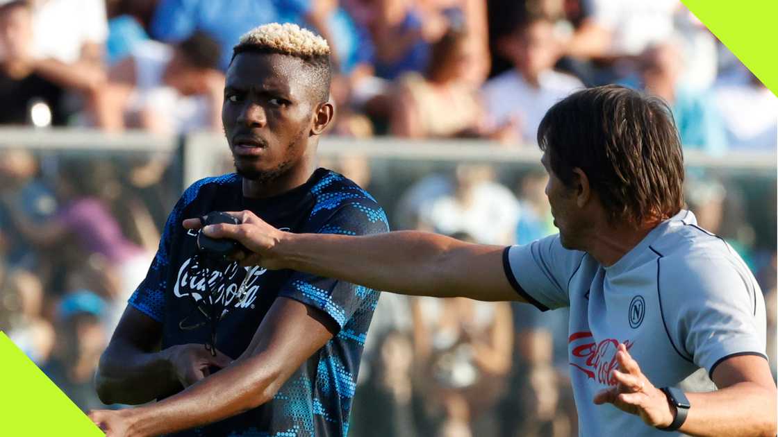 Victor Osimhen was spotted in Napoli training.