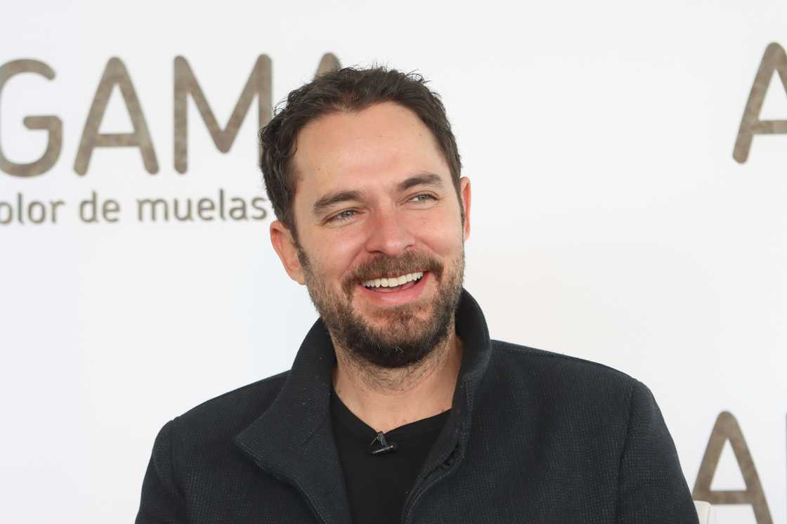 Manolo Cardona smiles during a press conference Manolo Cardona smiles during a press conference