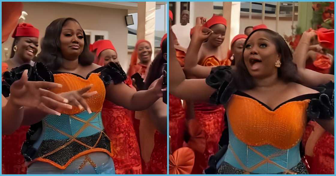 Energetic Ghanaian bride, bridesmaids sway guests with dance moves Energetic Ghanaian bride, bridesmaids sway guests with dance moves
