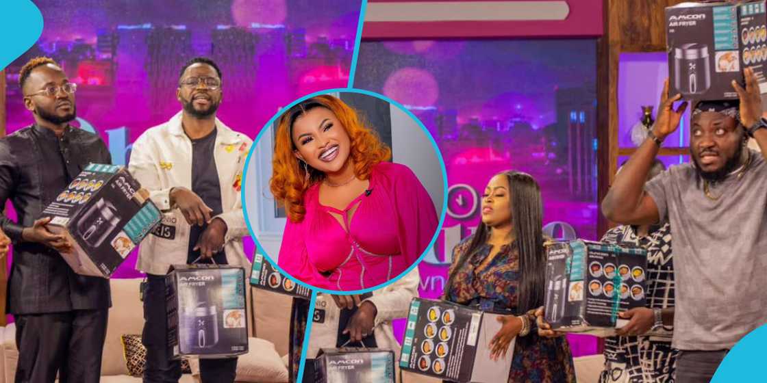 Nana Ama McBrown gifts expensive airfryers to Ghanaian comedians on her show Nana Ama McBrown gifts expensive airfryers to Ghanaian comedians on her show