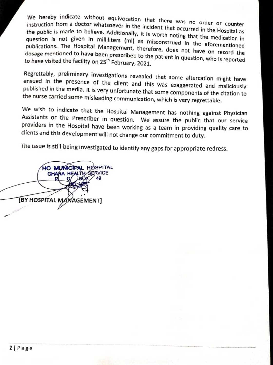 Claims of nurse defying instruction from physician assistant to save life of patient untrue - GPAA Claims of nurse defying instruction from physician assistant to save life of patient untrue - GPAA