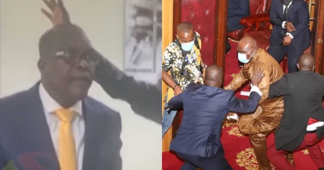 He's running - Video of Bagbin's reaction when Carlos snatched ballot surfaces He's running - Video of Bagbin's reaction when Carlos snatched ballot surfaces