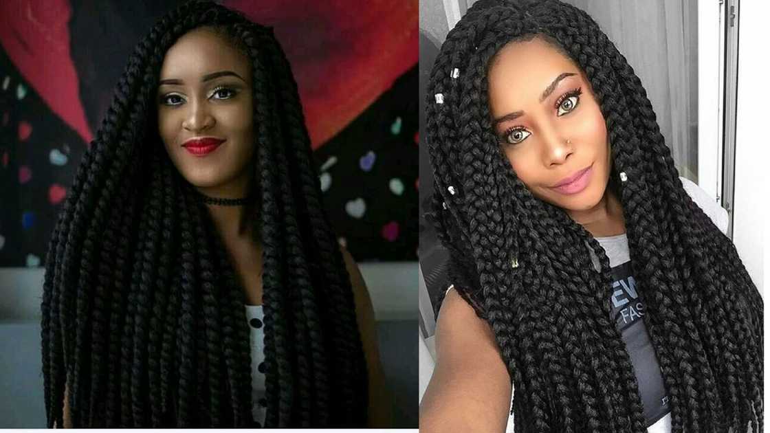 Ladies wearing Crotchet kinky box braids Ladies wearing Crotchet kinky box braids
