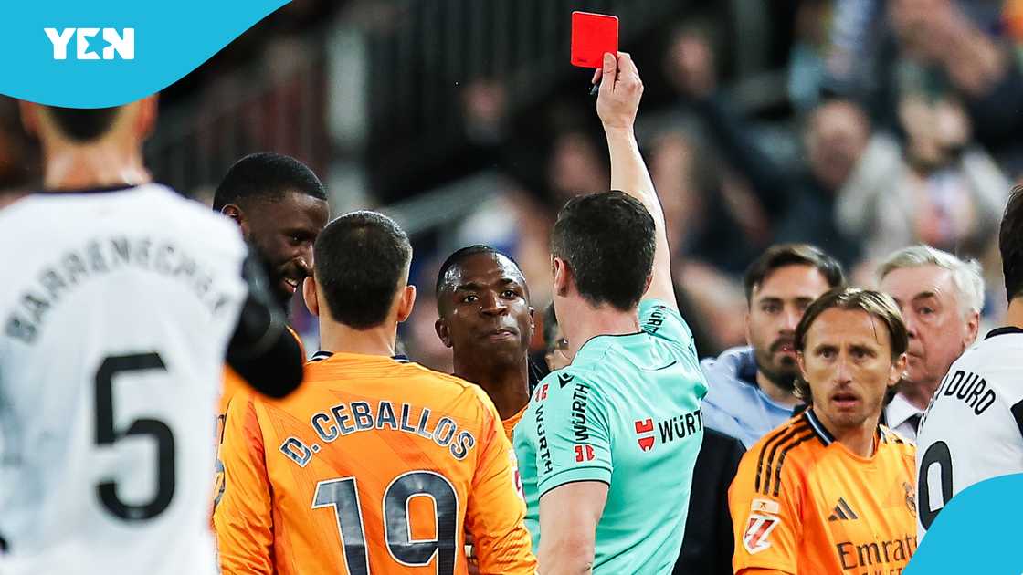 Vinicius Junior started 2025 with a red card during Real Madrid's Remontada against Valencia. Vinicius Junior started 2025 with a red card during Real Madrid's Remontada against Valencia.