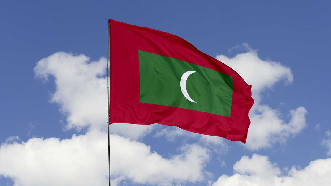 The flag of Maldives