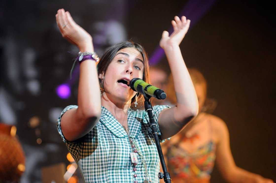 Jade Castrinos performs at Iroquois Amphitheatre in Louisville, Kentucky Jade Castrinos performs at Iroquois Amphitheatre in Louisville, Kentucky