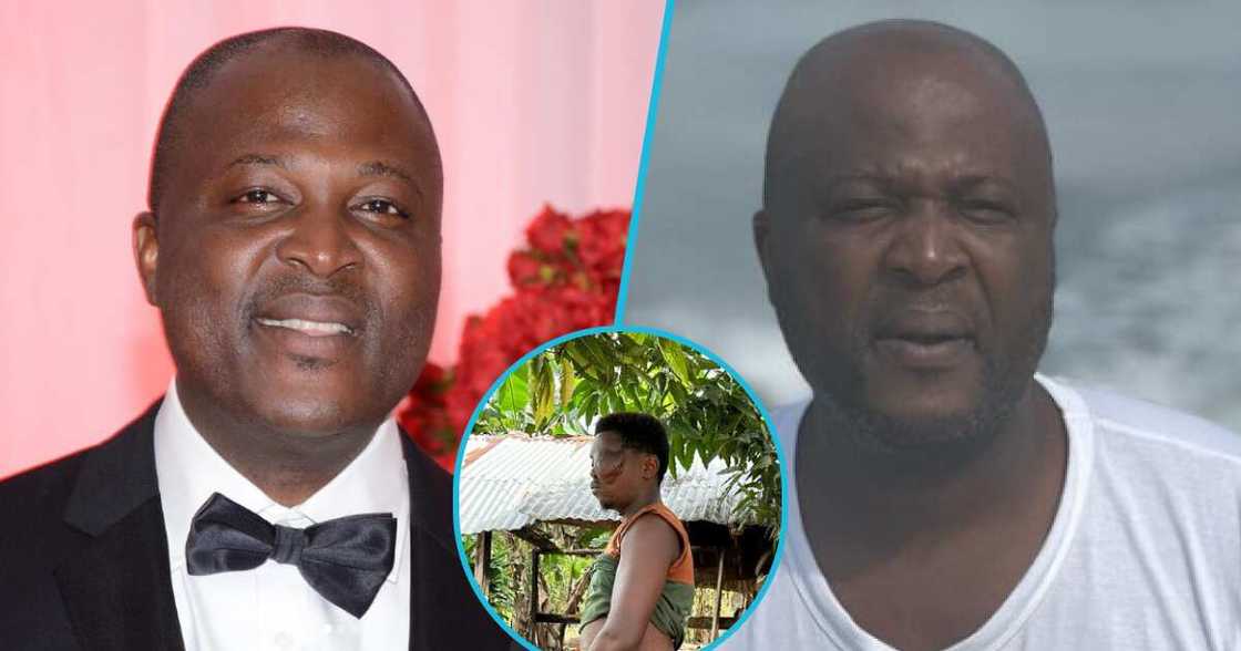 Photos of Ibrahim Mahama and the young man.