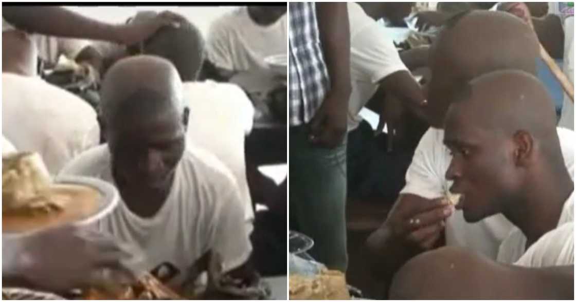 Soldiers eating after training Soldiers eating after training