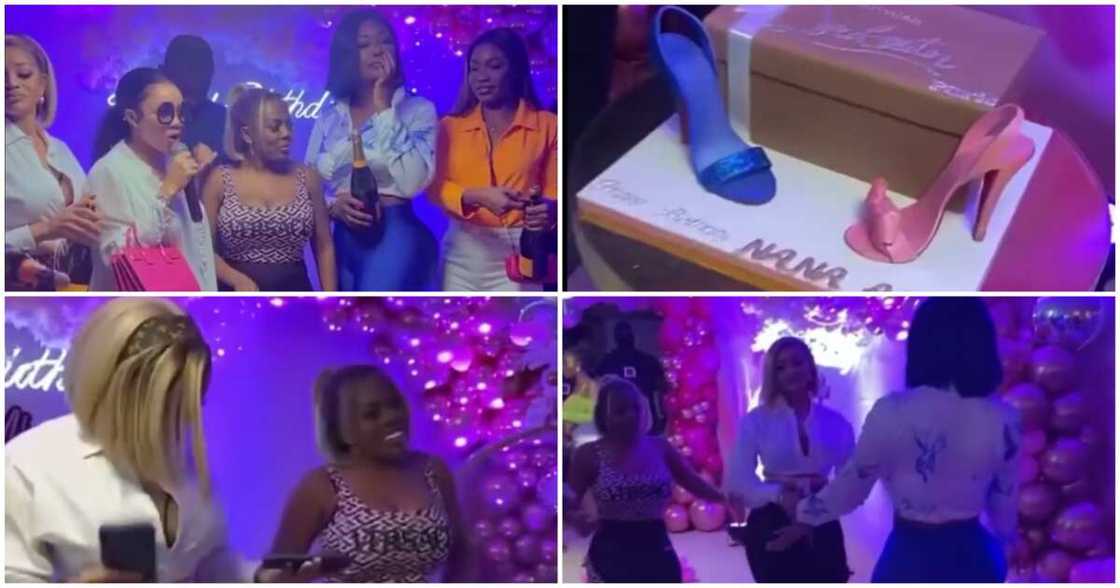 Nana Aba birthday with Serwaa Amihere, Sandra ANkobia, Mr Drew