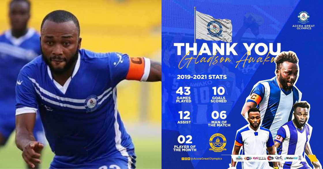Great Olympics confirm Gladson Awako departure as he makes Hearts move Great Olympics confirm Gladson Awako departure as he makes Hearts move