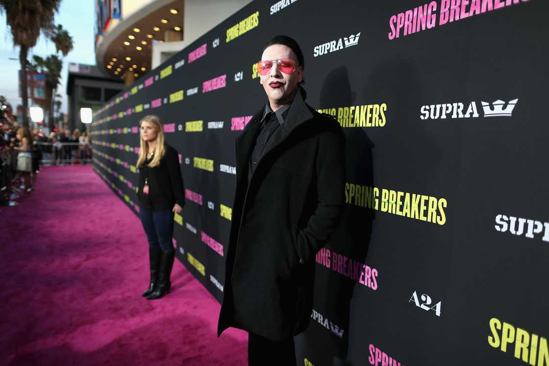 Marilyn Manson attends the "Spring Breakers" premiere at ArcLight Cinemas Marilyn Manson attends the "Spring Breakers" premiere at ArcLight Cinemas