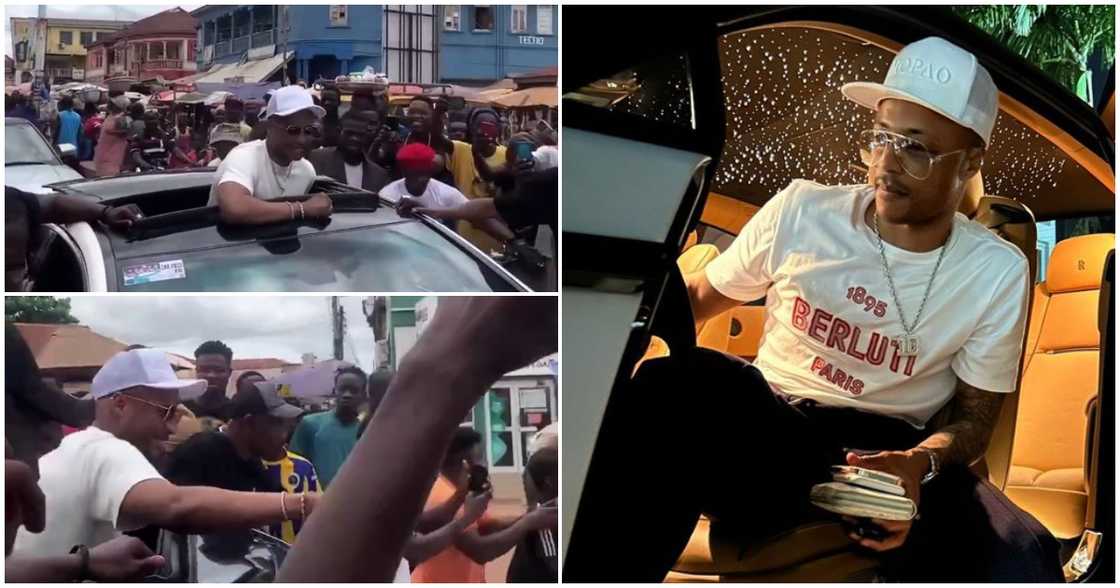 Dede Ayew mobbed by fans in Sunyani Dede Ayew mobbed by fans in Sunyani