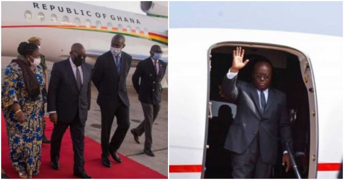 Akufo-Addo has left Ghana for a six day working visit. Akufo-Addo has left Ghana for a six day working visit.