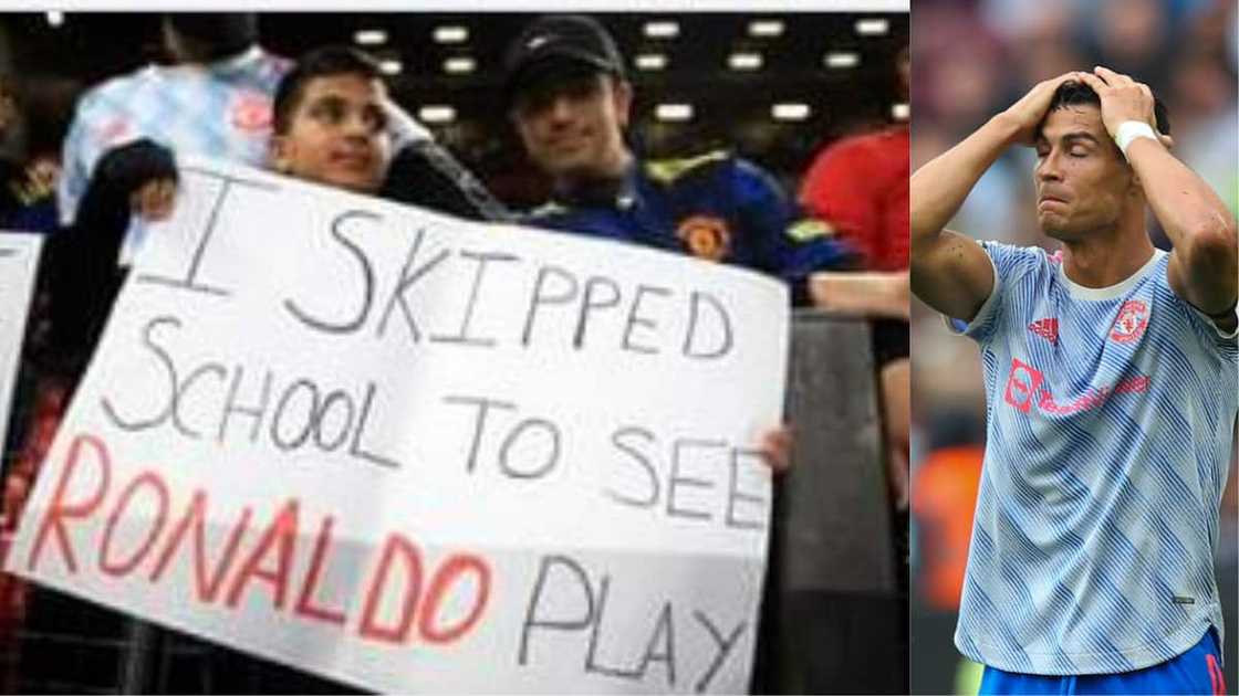 Young Man United Fan Skipped School to Watch Ronaldo, Disappointed As Stunning Photo Emerges Young Man United Fan Skipped School to Watch Ronaldo, Disappointed As Stunning Photo Emerges