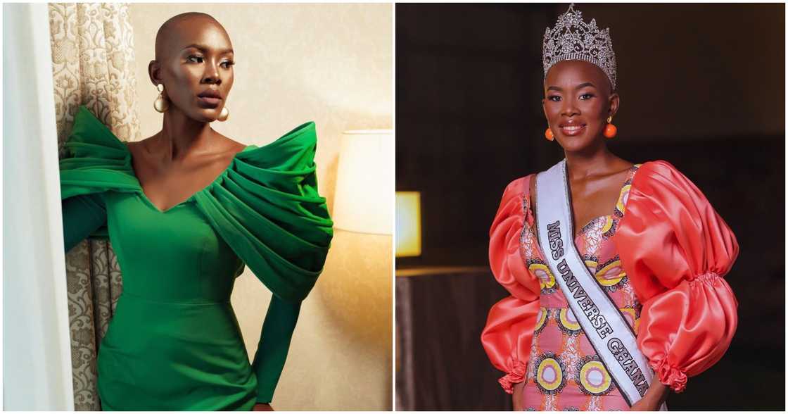 Miss Universe Ghana 2022: Beauty Queen Encourages Women To Embrace Their Natural Beauty With Her Bald Style Miss Universe Ghana 2022: Beauty Queen Encourages Women To Embrace Their Natural Beauty With Her Bald Style