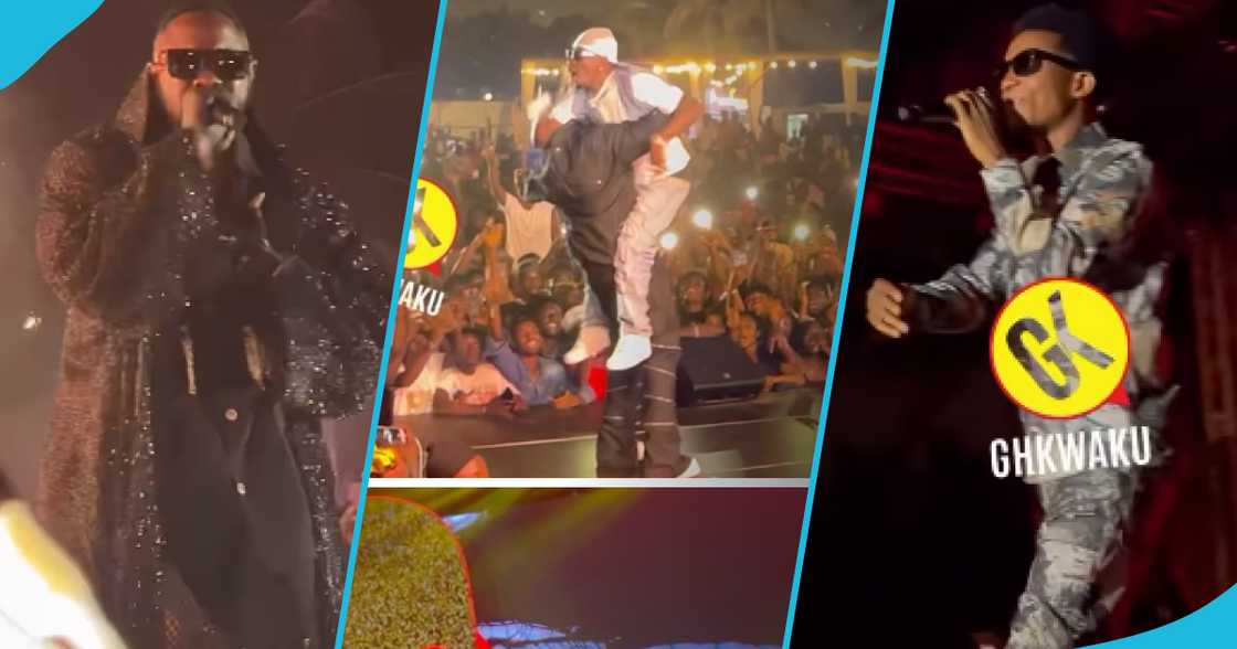 Photos of Medikal, Shatta Wale, and Kofi Kinaata.