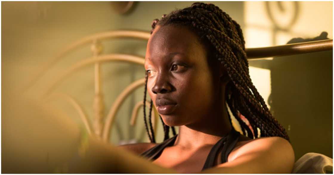 Sad Black woman Sad Black woman