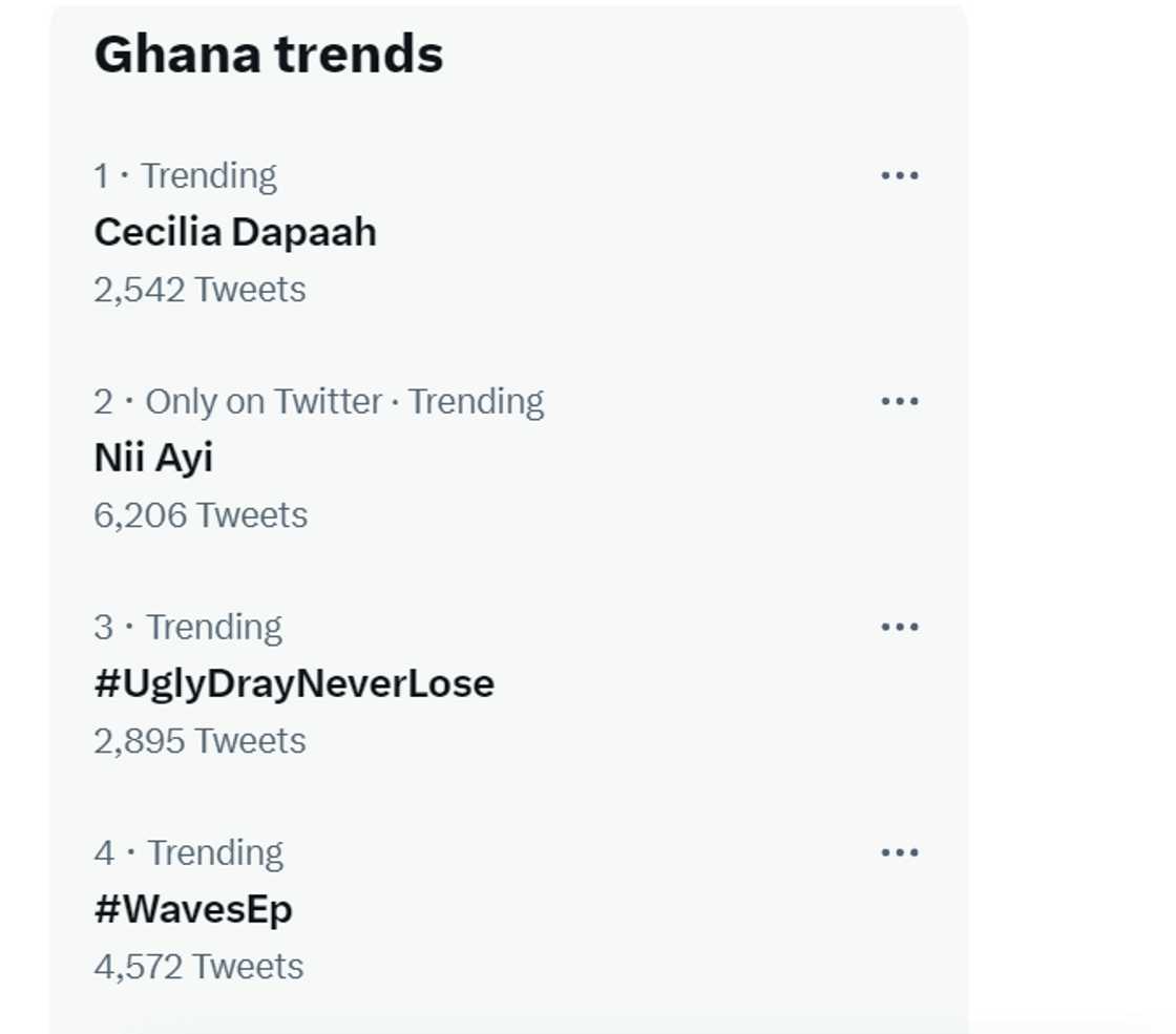 Cecilia Dapaah's stolen cash has been trending on Twitter