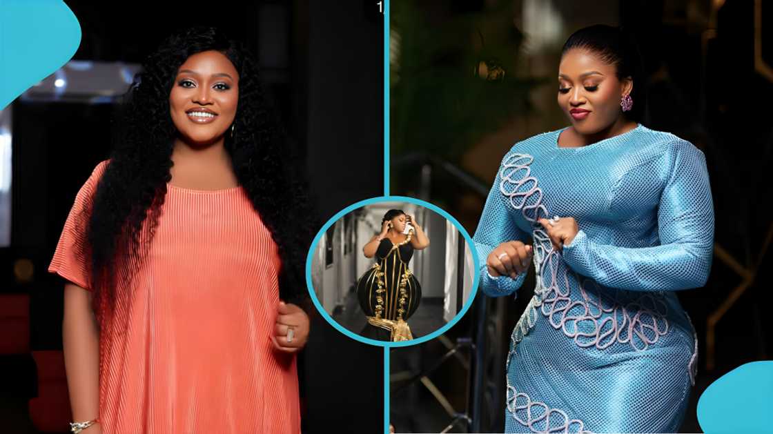 Mzgee birthday, Gloria Akpene Nyarku-Acquah, Ghanaian media personality, 41st birthday celebration, Instagram birthday wishes, black and gold attire, celebrity birthday