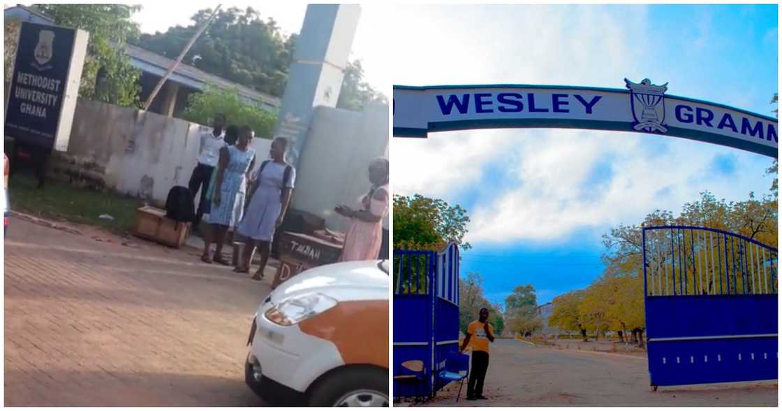 Photo of entrance of Wesley Grammar School Photo of entrance of Wesley Grammar School
