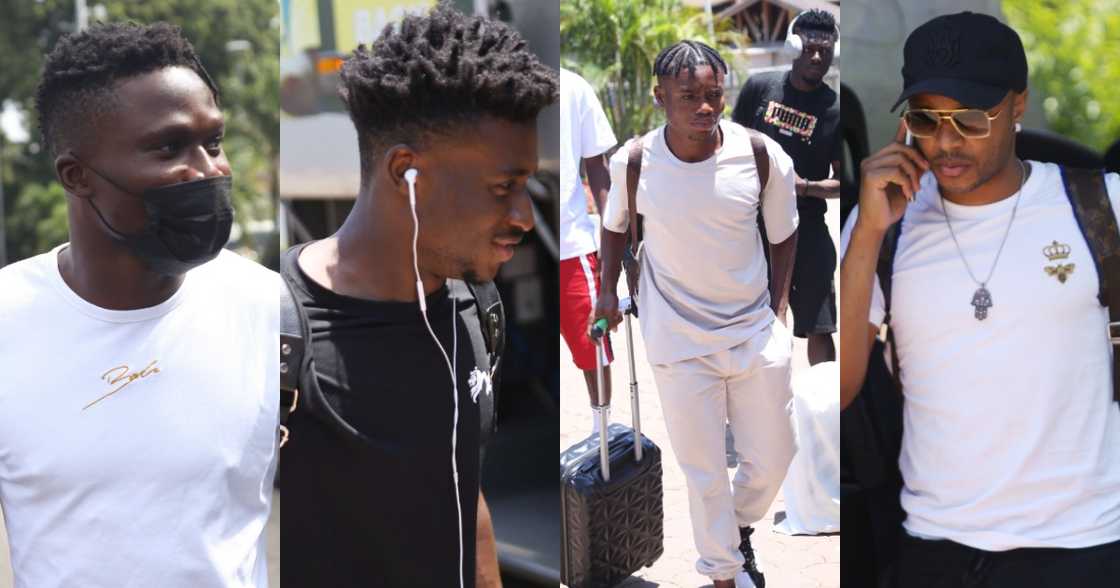 Black Stars players in Cape Coast. SOURCE: Twitter/ @Team_GhanaMen