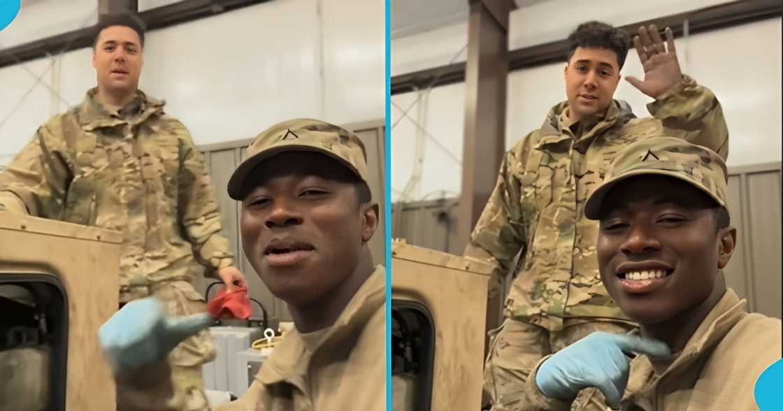 White man. American soldier, twi langauge, Ghanaian man, Akans White man. American soldier, twi langauge, Ghanaian man, Akans