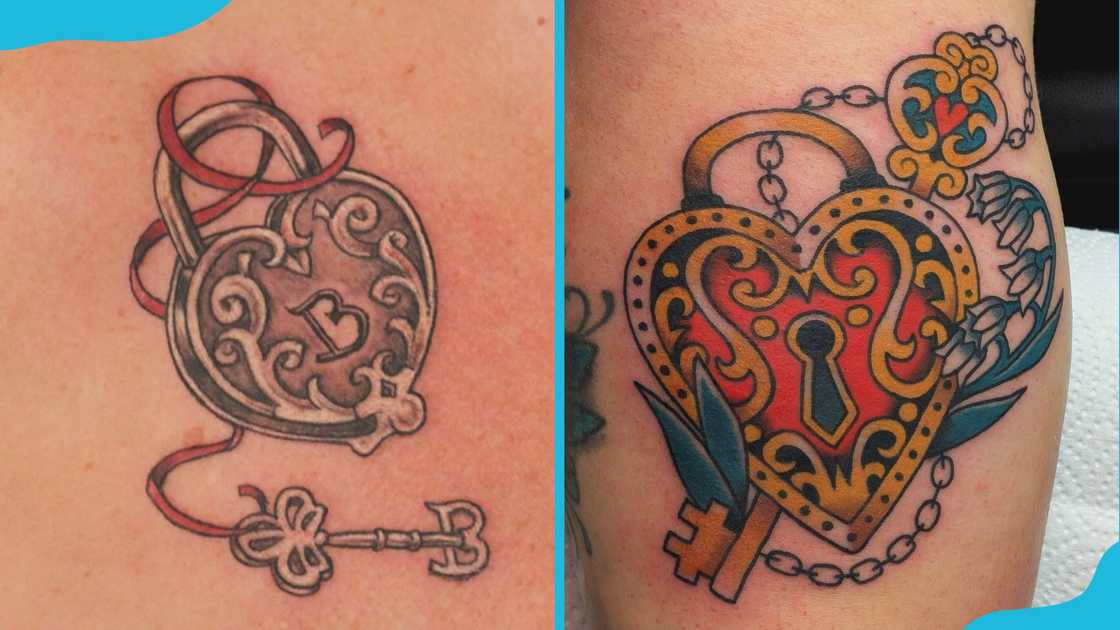 Lock and key tattoo