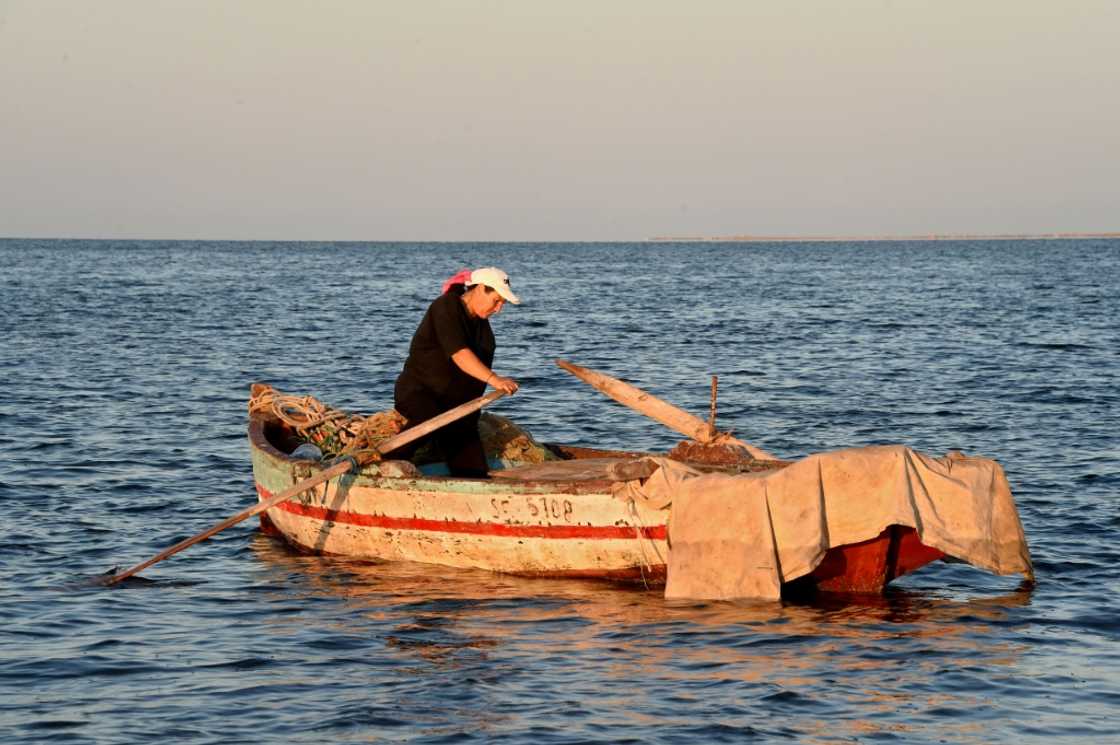 Souissi, who advocates responsible fishing, uses relatively small nets and has no motor on her boat