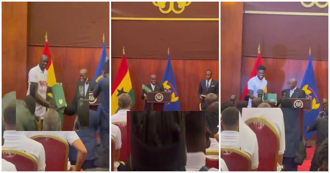 Akufo-Addo welcomes Black Stars players; gives the team presidential diaries Akufo-Addo welcomes Black Stars players; gives the team presidential diaries