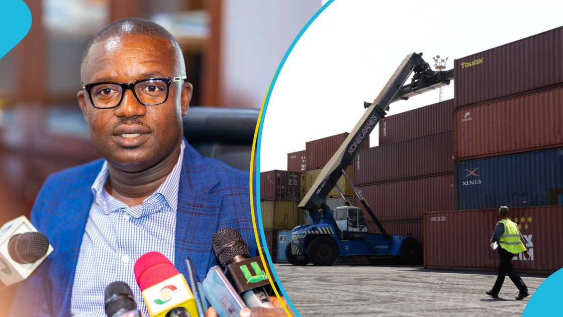 John Abdulai Jinapor, ECG, Electricity Company Of Ghana, Containers, Tema Port John Abdulai Jinapor, ECG, Electricity Company Of Ghana, Containers, Tema Port